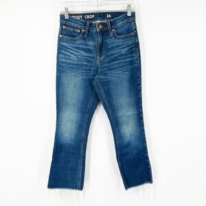 J. Crew 9” Mid-Rise Demi-Boot Crop Jeans in Lantern Wash